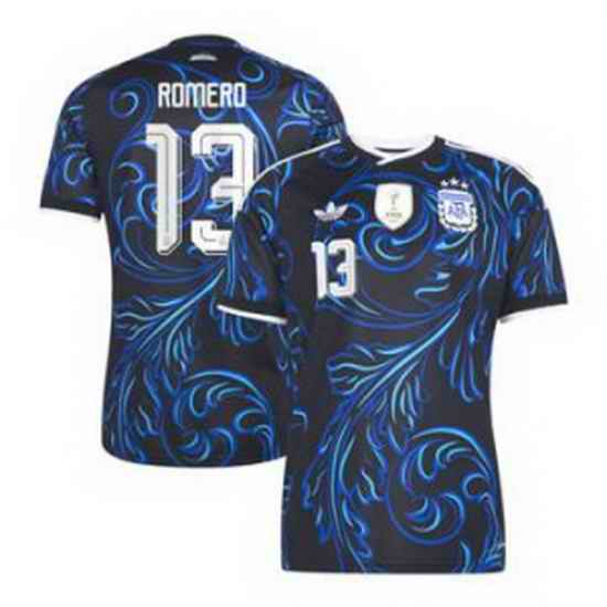 Youth 13Cristian Romero Argentina National Team adidas 2026 Away Replica Jersey Black 2